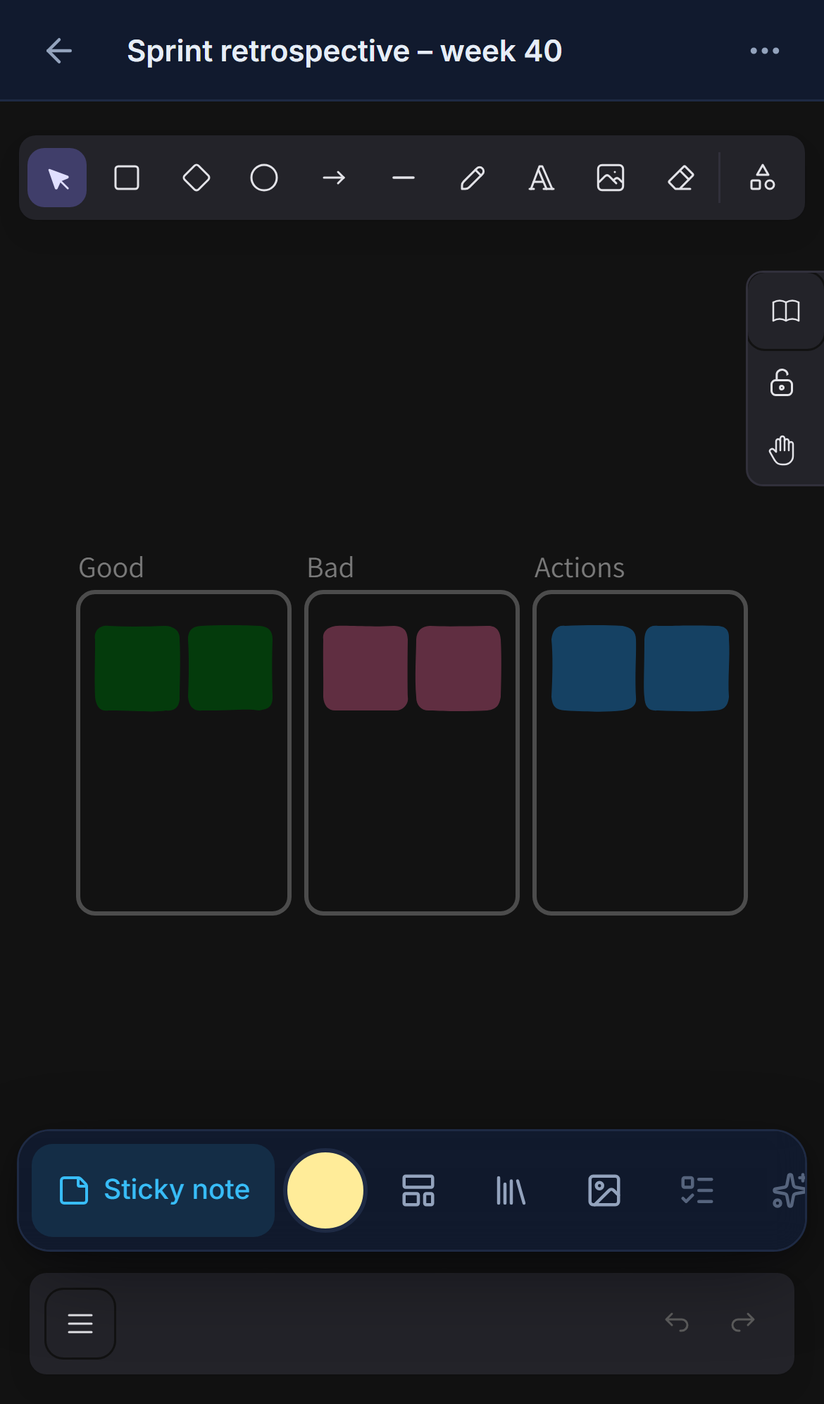 A board on a phone